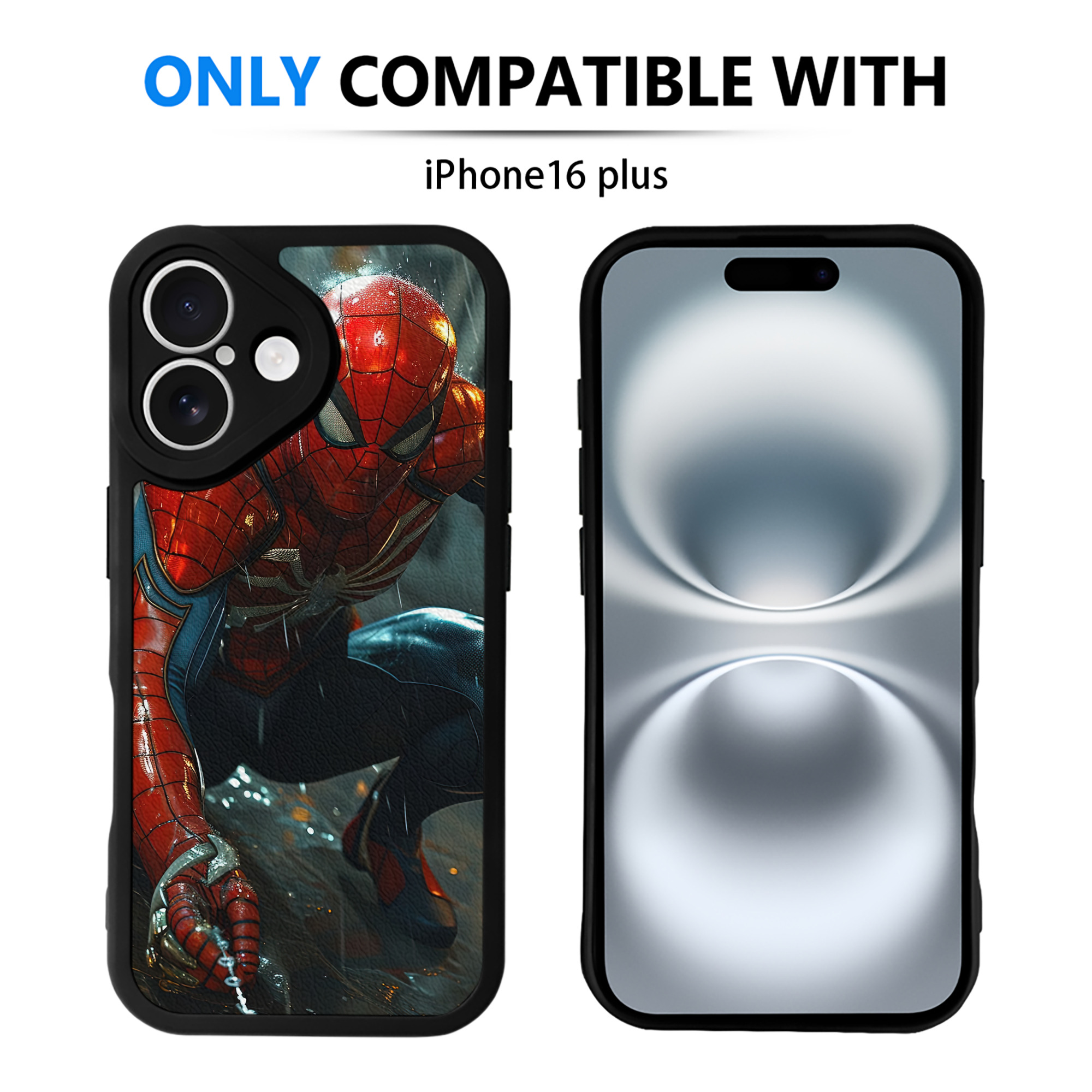 Spider Man スパイダーマン 【iPhone 16シリーズ対応】シリコンスマホケース（レザー調） 材質：シリコン